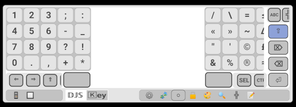 Extended numbers panel.