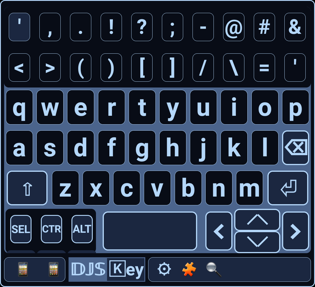 DJS Key layout 2ROWS - PC (BLUE THEME)